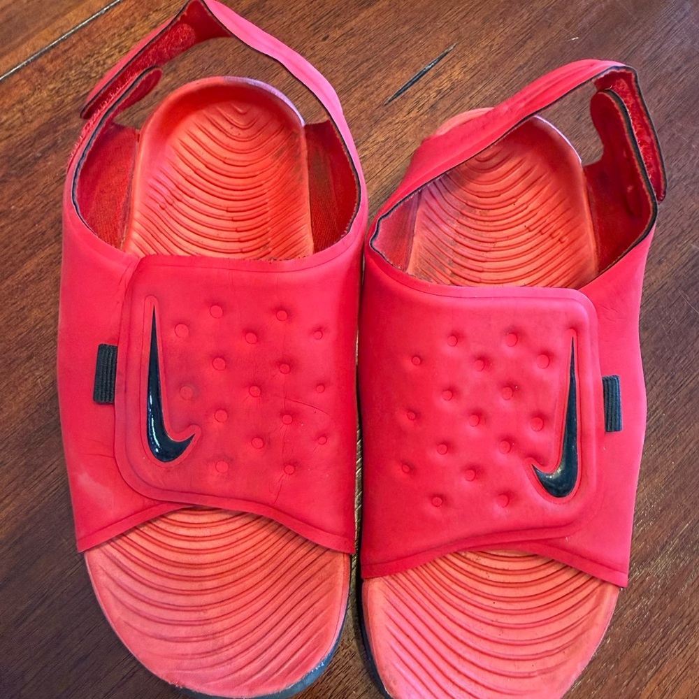 Nike Kids Bright Red Slide Sandals